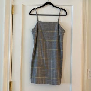 ASOS DESIGN Mini Check Square Neck Cami Dress